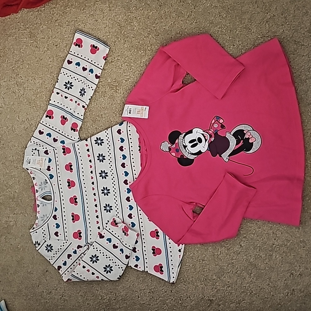 NWT set of 2 Disney jumping bean long sleeve shirts 12-18m